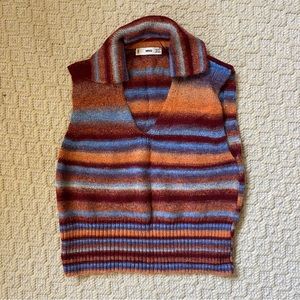Mango Striped Sweater Vest